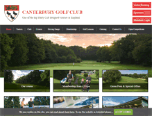 Tablet Screenshot of canterburygolfclub.co.uk